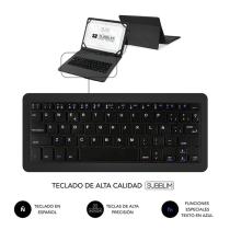 Funda + teclado subblim para tablet 10.1 pulgadas negro