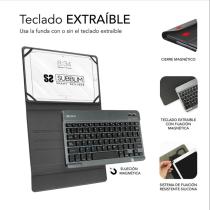 Funda tablet subblim keytab pro para tablet 10.1 pulgadas gris