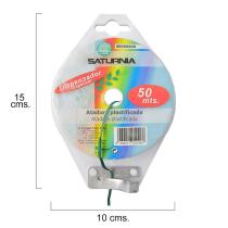 Atadura Plastificada Con Dispensador De 50 Metros. Ideal Para Entutorar, Jardin, Bonsais, Macetas, etc. Flexible y Duradero.