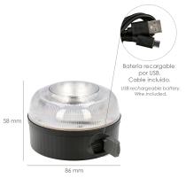 Luz Led Emergencia Coche V16 Baliza Luminosa Homologada Recargable USB