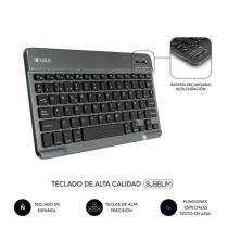 Funda + teclado subblim keytab pro para tablet 10.1 pulgadas rojo