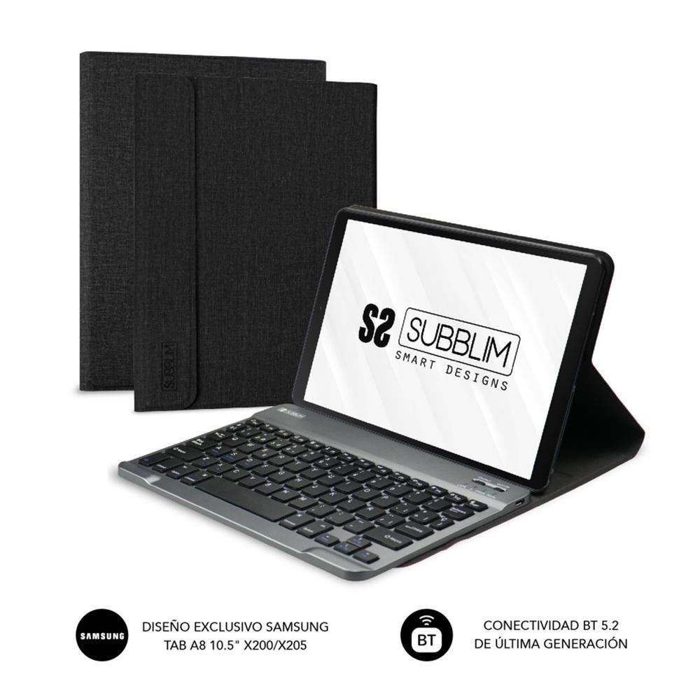 Funda + teclado subblim para samsung gt a8 10.5 pulgadas pulgadas x200 - 205