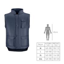 Chaleco Multibolsillos Azul Xl, Chaleco Poliester Con 3 Bolsillos Esteriores y Uno Interior, Chaleco Trabajo, Chaleco Laboral
