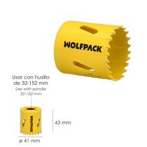 Corona Sierra Bimetal Ø 41 mm. Templado Termico, Base Reforzada. Corona Madera, Broca Agujeros Madera, Acero, Hierro, Plasticos