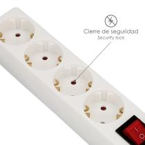 Base Multiple 4 Tomas Con Toma De Tierra Con Interruptor