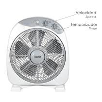 Ventilador Maurer Box Ø 30cm 40 Watt. 3 velocidades Aspas gran tamaño, 3 Con temporizador