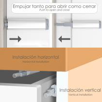 Cierre Iman Para Puerta Armario Presion Magnetica. Pack 2 Piezas Cierre Puerta, Cierre Cajon, Cierre Mueble, Cierre Amortiguador