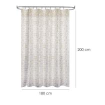 Cortina Ducha Tela Geometria Rosoni 180 x 200 cm. Cortina baño, Cortina Tela Impermeable Con Anillas