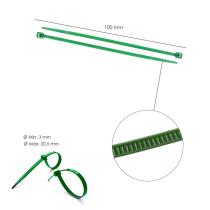 Brida Nylon 100%. Color Verde 2,5 x 100 mm. Bolsa 100 Unidades. Abrazadera Plastico, Organizador Cables, Alta Resistencia