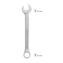 Llave Combinada Plus 18x18 Acero Cromo Vanadio DIN 3113. Llave Doble Boca, Llave Fija, Llave Estrella