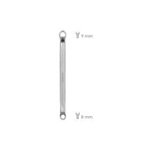 Llave Estrella Acodada Plus Acero Cromo Vanadio 8x9 DIN 838. Llave Doble Boca Acodada, Llave Fija Estrella Acodada