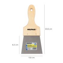 Espatula Techos Mango Madera Hoja Acero 90 x 100 mm. Espatula Yeso, Espatula Pintor, Espatula Masillas, Espatula Pladur, etc.