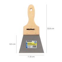 Espatula Techos Mango Madera Hoja Acero 90 x 120 mm. Espatula Yeso, Espatula Pintor, Espatula Masillas, Espatula Pladur, etc.
