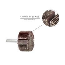 Abanico Lija Grano 40 Medida Ø 40 x 20 mm. Disco Abrasivo Laminas, Ruedas Mil Hojas, Ruedas Abrasivas,Lijado,Desbaste,Pulir