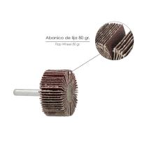 Abanico Lija Grano 80 Medida Ø 40 x 20 mm. Disco Abrasivo Laminas, Ruedas Mil Hojas, Ruedas Abrasivas,Lijado,Desbaste,Pulir