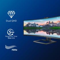 Monitor curvo philips 499p9h 49 pulgadas 5k uhd 60hz