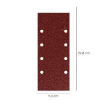 Lija Recambio Con Velcro 93x228 mm. con Agujeros Grano 80 (10 Piezas)