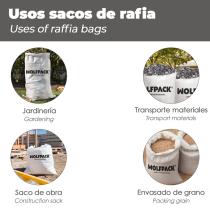 Saco Obra Rafia 50x 80 cm.