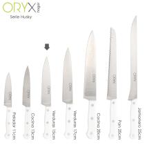 Cuchillo Husky Verduras 15 cm. Hoja Acero Inoxidable, Cuchillo Verduras, Cuchillo Cortar Verduras Mango Ergonomico Blanco