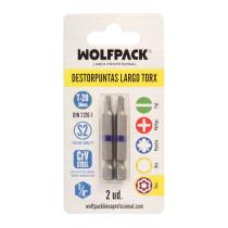 Puntas Largas Destornillador Torx T20 (2 Piezas). Acero S2 al Cromo Vanadio. Puntas Hexagonales, Destorpuntas,