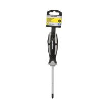 Destornillador Pozidriv Acero S2 Mango TPR Bimaterial. Medida PZ 2 x Ø 6 x 100 mm. DIN5262.
