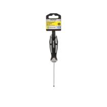 Destornillador Plano Vaciado Acero S2 Mango TPR Bimaterial. Medida 0,5 x Ø 3,0 x 75 mm. DIN5265