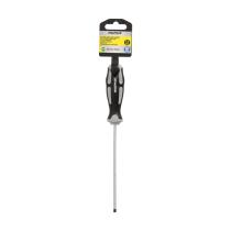 Destornillador Plano Vaciado Acero S2 Mango TPR Bimaterial. Medida 0,8 x Ø 4,0 x 125 mm. DIN5265