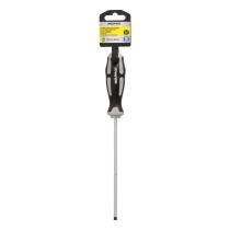 Destornillador Plano Vaciado Acero S2 Mango TPR Bimaterial. Medida 1,0 x Ø 5,0 x 150 mm. DIN5265