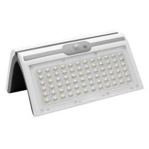 Aplique / Lampara Solar Led Jardin Blanca Con Sensor de Movimiento y Crepuscular. IP44