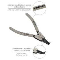Alicates Arandelas Exteriores Curvo 175 mm. Acero Din 5254. Anillos De Presion, Anillos De Retención, Arandelas Circlips