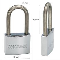 Candado Inoxidable Arco Largo 40mm.