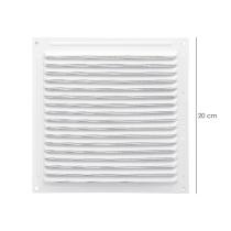 Rejilla Ventilación Aluminio Con Mosquitera Atornillable 200 x 200 mm. Color Blanco