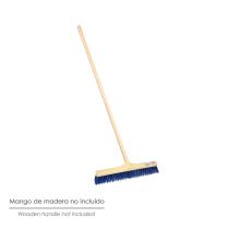 Cepillo Barrendero Industrial Fibra Semi Rigida PVC. Soporte Polipropileno 50 cm. (Sin Mango)