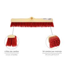 Cepillo Barrendero Industrial Fibra Suave PVC. Soporte Polipropileno 50 cm. (Sin Mango)