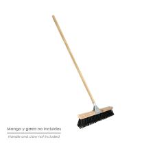 Cepillo Barrendero Industrial Fibra PVC Soporte Madera 50 cm. (Sin Mango)