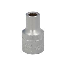 Llave Vaso 1/2" Hexagonal 8 mm. Perfil de 6 caras. Acero Cromo Vanadio, Aristas Redondas