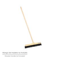 Cepillo Barrendero Industrial Fibra Rigida PVC. Soporte Polipropileno 50 cm. (Sin Mango)