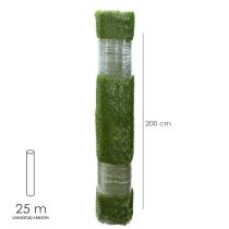 Cesped Artificial 12 mm. Rollo 2x25 metros. Césped Moqueta Para Interior y Exterior. Jardín, Terraza, Balcón. Uso Domestico