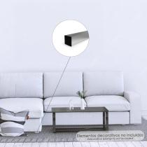 Contera Interior Plastico Cuadrada 100x100 mm. Color Negro. Bolsa 25 Unidades. Contera Mesa, Silla, Muebles, Estanteria