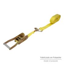 Cinta De Amarre Con Ratchet 9 metros x 50 mm. Trinquete Metalico Automatico, Cincha, Eslinga Mercancia, Correa Sujeción