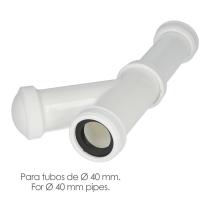 Sifon y Griega Extensible 1-1/2" Salida de Ø 40 mm. Tubo Liso