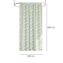 Cortina Ducha Hojas Verdes 180x200 cm. Impermeable