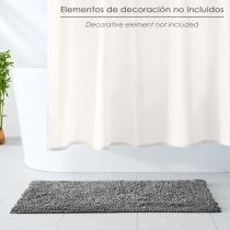 Alfombra Baño Poliéster Chenilla 50x80 cm. Gris.
