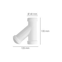Sifon En Y, 1 1/2" Salida Ø 40 Mm Para Tubos Lisos