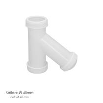 Sifon En Y, 1 1/2" Salida Ø 40 Mm Para Tubos Lisos