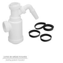Sifon Botella Extensible T-4-T 1 1/2 Toma Lavadora