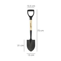 Pala Pequeña Mango Madera Punta Mango Anilla 75 cm. minipala, Pala Jardineria,transplantes, Camping, Montañismo, Acampada
