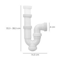Sifon Curvo ExtensibleTuerca Loca 1 1/2" Ø 40 Mm