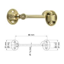Aldabillas Multiusos Reforzada Con Tornillos 100 Mm Latón Pulido