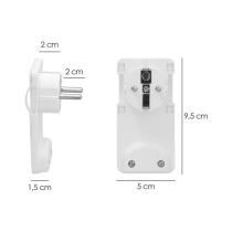 Clavija Enchufe Ultraplano 7 mm. con Asas De Extraccion 16 A - 250 V. Tras Muebles, 3 Cables, Toma Schuko
